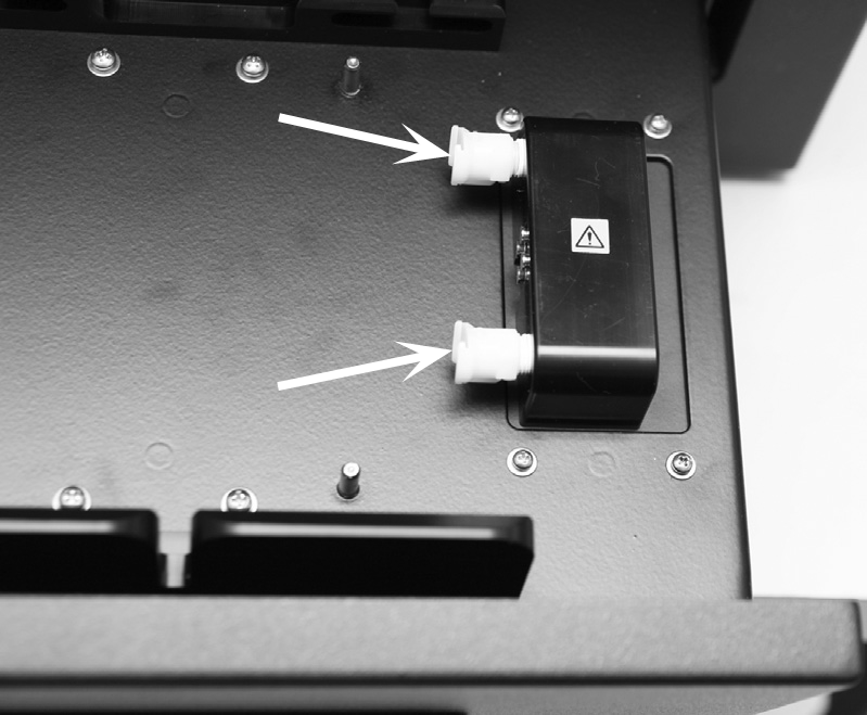 Pearl Trilogy gas connectors on imaging drawer