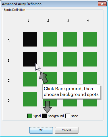 Image Studio advanced array definition dialog