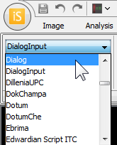 Image Studio annotate font dropdown