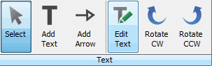 Image Studio annotation edit text button