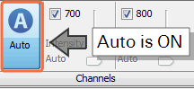 Auto button toggled on