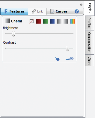 C-DiGit Display Tab brightness and contrast sliders.