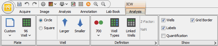 Image Studio In-Cell Western analysis tab