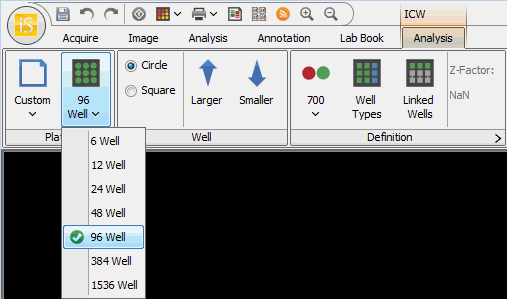 Image Studio In-Cell Western analysis well number dropdown