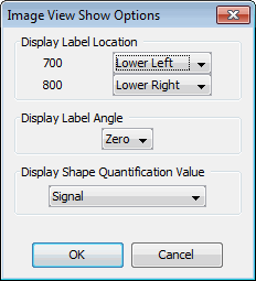 Image Studio image view show options