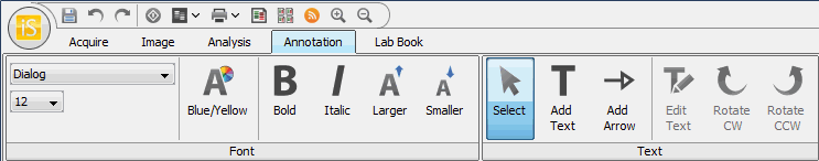 Image Studio Annotation tab