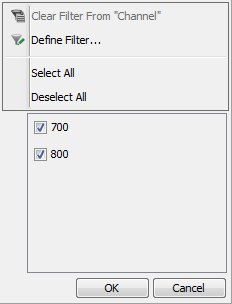 Image Studio select channel filter