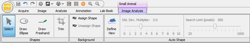 Image Studio small animal image analysis tab