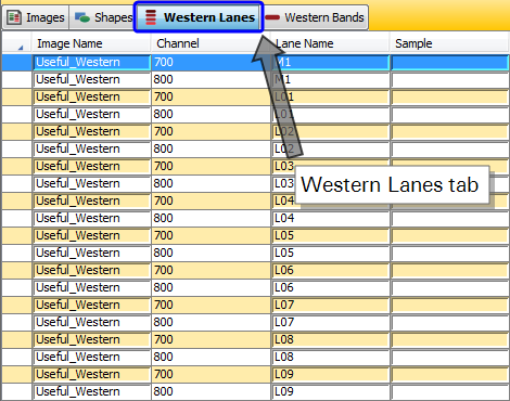 Image Studio 5.0 Western Lanes Table Example