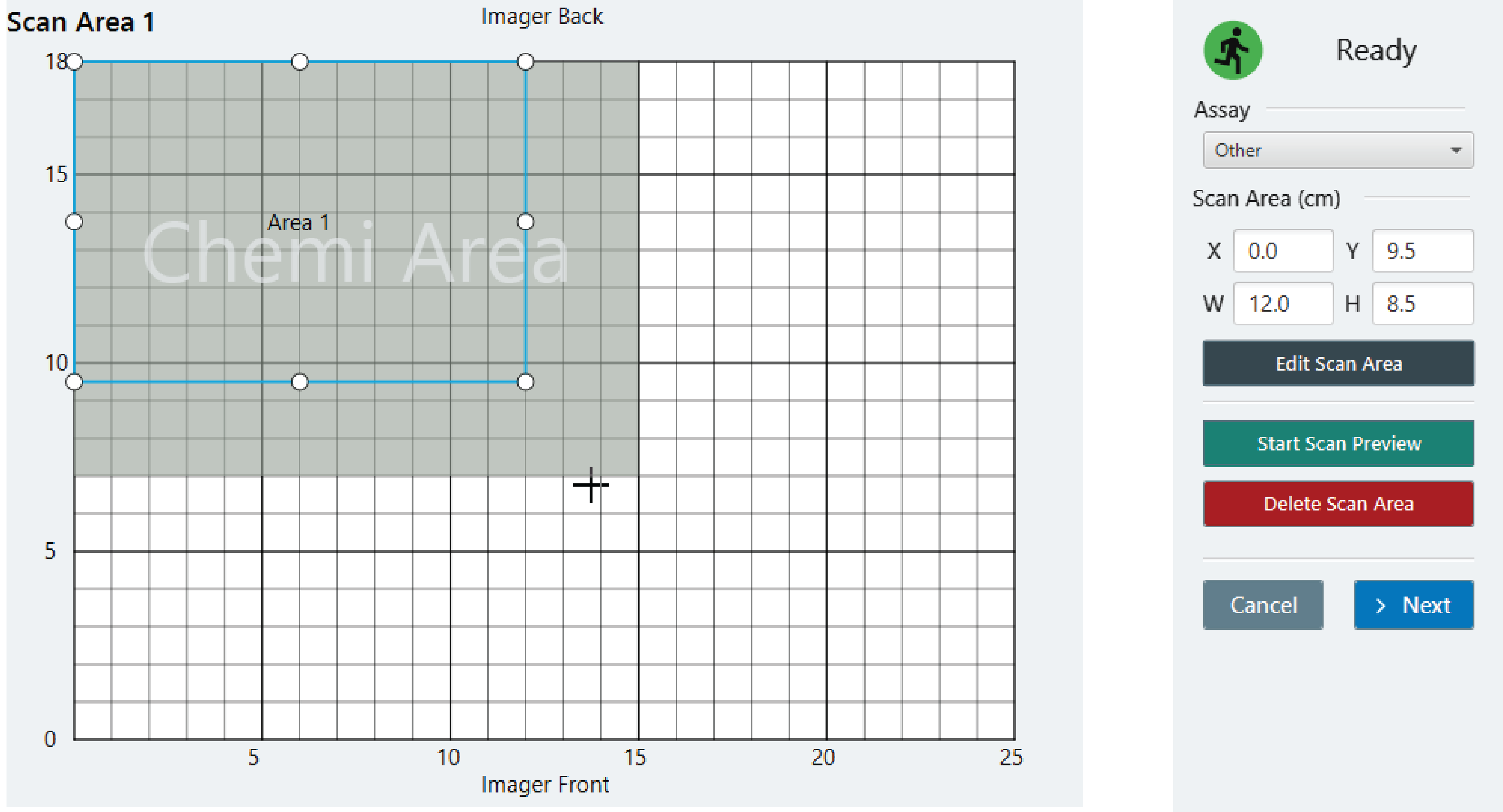 LI-COR Acquisition draw 12 x 8.5 scan area