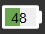 The battery graphic shows the charge state of the batteries.